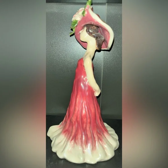 Vintage Heather Goldminc Charming Pink Figurine with Floral Hat - Picture 3 of 9